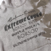 Distressed Tie-dyed Letter Printed Men's Loose Street Pullover Long Sleeve Sports Hoodie