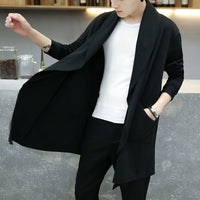Spring And Autumn Mid-length Cardigan Trench Coat