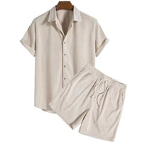 Casual Loose Beachwear Short Sleeve Shorts Suit