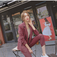 Women's Fashionable Striped Professional Suit