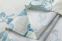 Mermaid Printed Short-sleeved Shirt Loose Men