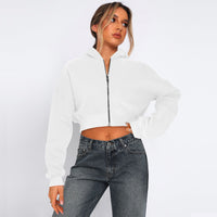 Long Sleeve Fleece Zipper Cardigan Hoodie Casual Jacket