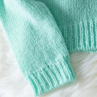Women's Deep V-neck Solid Color Buttons Cardigan Knitted Sweater Coat