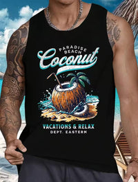 Men's Digital-Print Sleeveless Tank Top