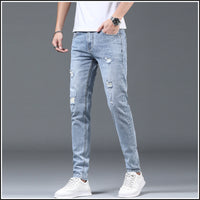 Thin Men's Slim Fit Ripped Leisure Trousers