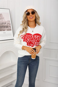 Fashion Love Loose Valentine's Day Knitted Pullover Sweater