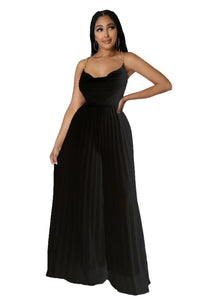 Women's Fashion Casual Solid Color Wide Leg Jumpsuit