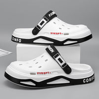 Sandals Summer Breathable Closed Toe Men's Slippers Dual-use Beach Shoes