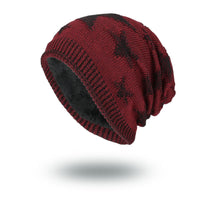 Men's Warm Pentagram Pullover Knitted Wool Hat