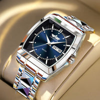 Square Wine Barrel Men's Steel Strip Waterproof Fully Automatic Watch