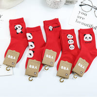 Children's Socks Autumn And Winter New Cartoon Panda Tube Socks