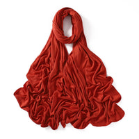 56 Colors Solid Color Modal Scarf Small Size Monochrome Jersey Veil Mercerized Cotton Scarf