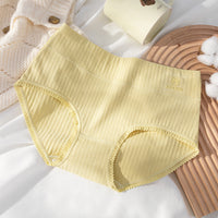 7A Antibacterial Pure Cotton Women's Underwear Graphene Crotch Printed Mid Waist