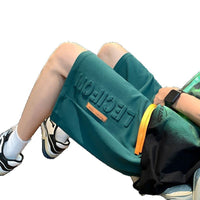 Breathable Men's Summer Letter Embossed Casual Shorts