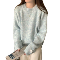 Korean-style Relaxed-fit Crewneck Pullover Sweater Loose Fit