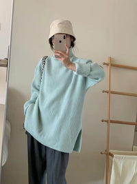 Autumn And Winter New Split Mid-length Bottoming Top