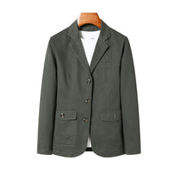 Men's Casual Loose Washed Cotton Business Coat