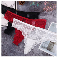Women's Tulle Transparent Low-waist Seamless Breathable Thong