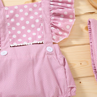 Summer New European And American Style Mermaid Polka Dot Flying Sleeve Dress With Bow Headband Set