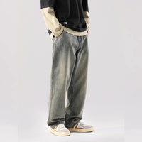 Men's Summer American Style Loose Straight Jeans