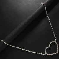 Simple Single Layer Heart-shaped Rhinestone Waist Chain Body Chains
