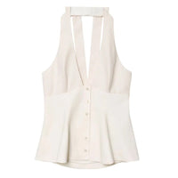 Women's Sleeveless Halter Neck Top
