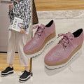 British Style Platform Women'S  Thick-Soled College Style Casual Shoes