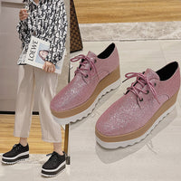 British Style Platform Women'S  Thick-Soled College Style Casual Shoes