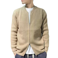 Casual All-matching Slim Fit Men's Solid Color Knitted Cardigan Jacket