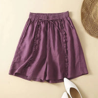 Summer Casual Wide-leg Plus-size Shorts For Women