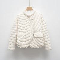 Casual Lightweight Minimalist Solid Color Round Neck Loose Jacket