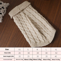 Pet Warm And Cute Good-looking Cable-knit Sweater Simple Casual Two Feet Apparel Vest