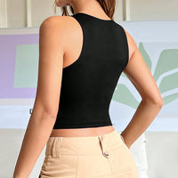 Women's Vest Hollow Out Outer Wear Short Sleeveless Top