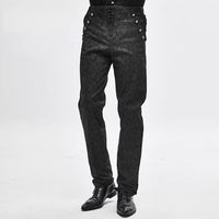 Fashionable Embroidered Chinese Knot Ethnic-Style Gothic Mens Pants