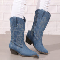Calf-high Leather Boots For Tall, Plus-size Women