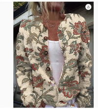 3D Digital Printing Cardigan Knitted Coat Women's Clothing