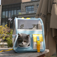 Go Out Portable Transparent Backpack Pet Travel Space Bag Breathable Leather Cat Supplies