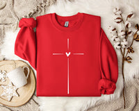 Heart-shaped Cross Casual Loose Sports Sweater