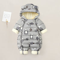 Winter Thickened Plus Velvet Children's One-piece