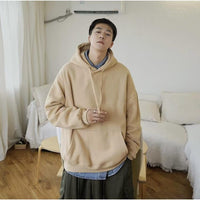 Solid Color Loose Casual Versatile Hooded Sweatshirt