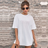 Women's Round-neck Solid-color Short-sleeve Top