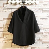 Fashion Personality Men's Three-quarter Sleeve Top