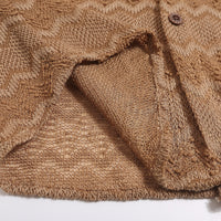 Hollow-out Crocheted Knitted Short-sleeved Shirt