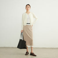 Spring Round Neck Knitted Cardigan Women's Thin Long Sleeve Sweater Coat