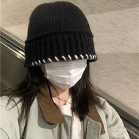 Women's Versatile Bulb Warm Seam Knitted Pot Hat