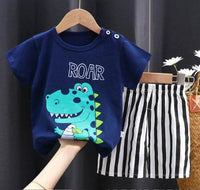 Children's Short-sleeved Suit Summer T-shirt Pure Cotton