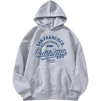 Women's Letter Pattern Hoodie Pullover Sweater