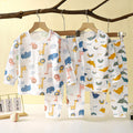 Children's Cotton Homewear Suit Summer Long-sleeve Pajamas Thin