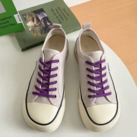 Women's Mango Canvas Shoes Lace-up Platform Flat Heel