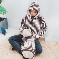 Pet Parent-child Wear Striped Four-legged Padded Sweater